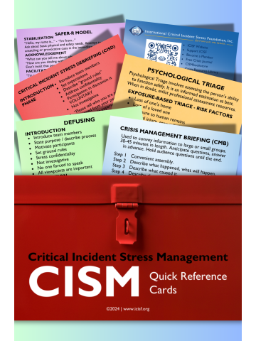 Cover of Critical Incident Stress Management (CISM) Quick Reference Cards